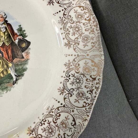 Vintage Warranted 22 KT Gold 10 Inch Dinner Plate Royal Queen Nasco - Picture 4 of 6